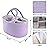 Baby Diaper Caddy Organizer Cotton Rope Nursery Storage Bin Basket Portable Holder Tote Bag for Changing Table Car Travel Baby Shower Gifts Newborn Essentials Registry Must Have Purple or Lavender