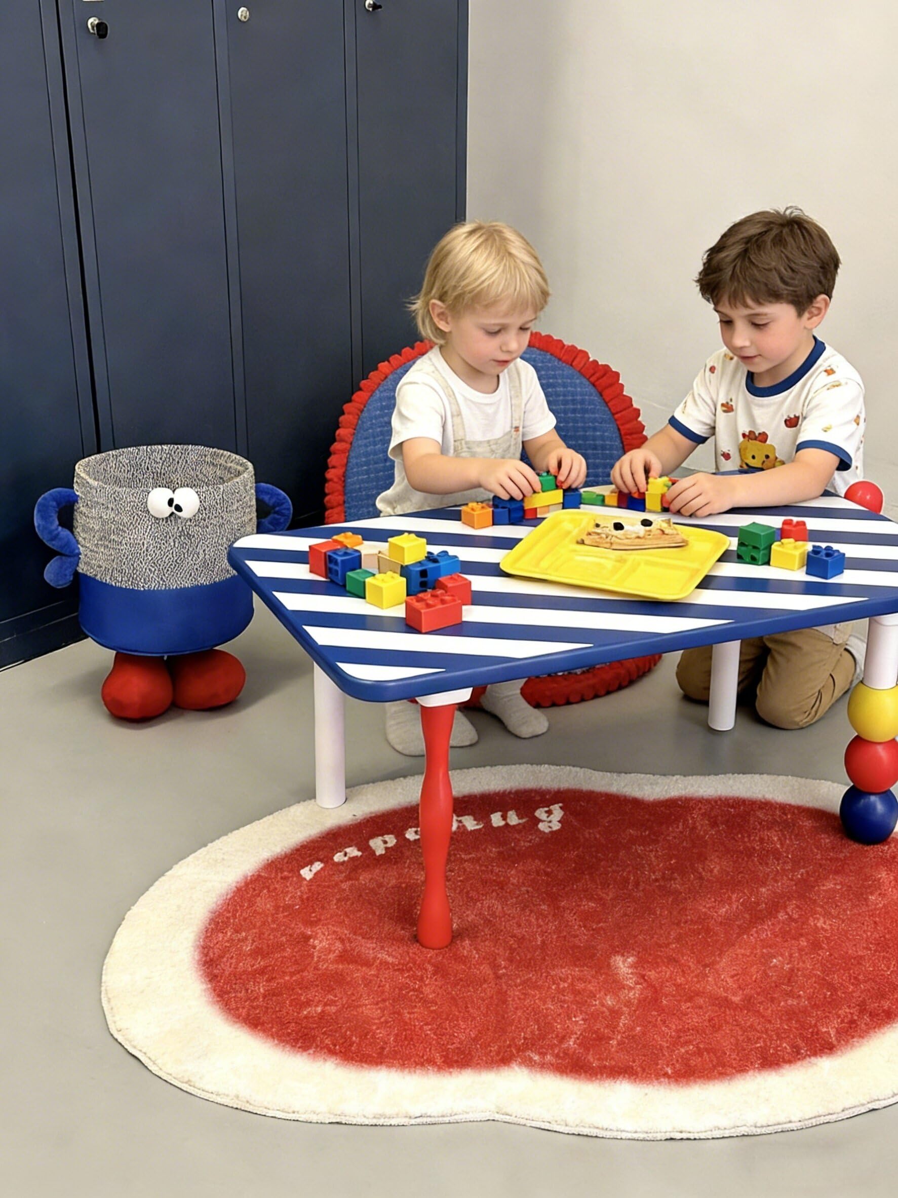 Kinder Spieltisch Kinderzimmertisch 90 x 50 x 50 cm, Maltisch für Junge Mädchen 1-8 Jahre, Picknicktisch Kindermöbel Kinderzimmer Klein Schreibtisch Basteltisch Outdoor Indoor