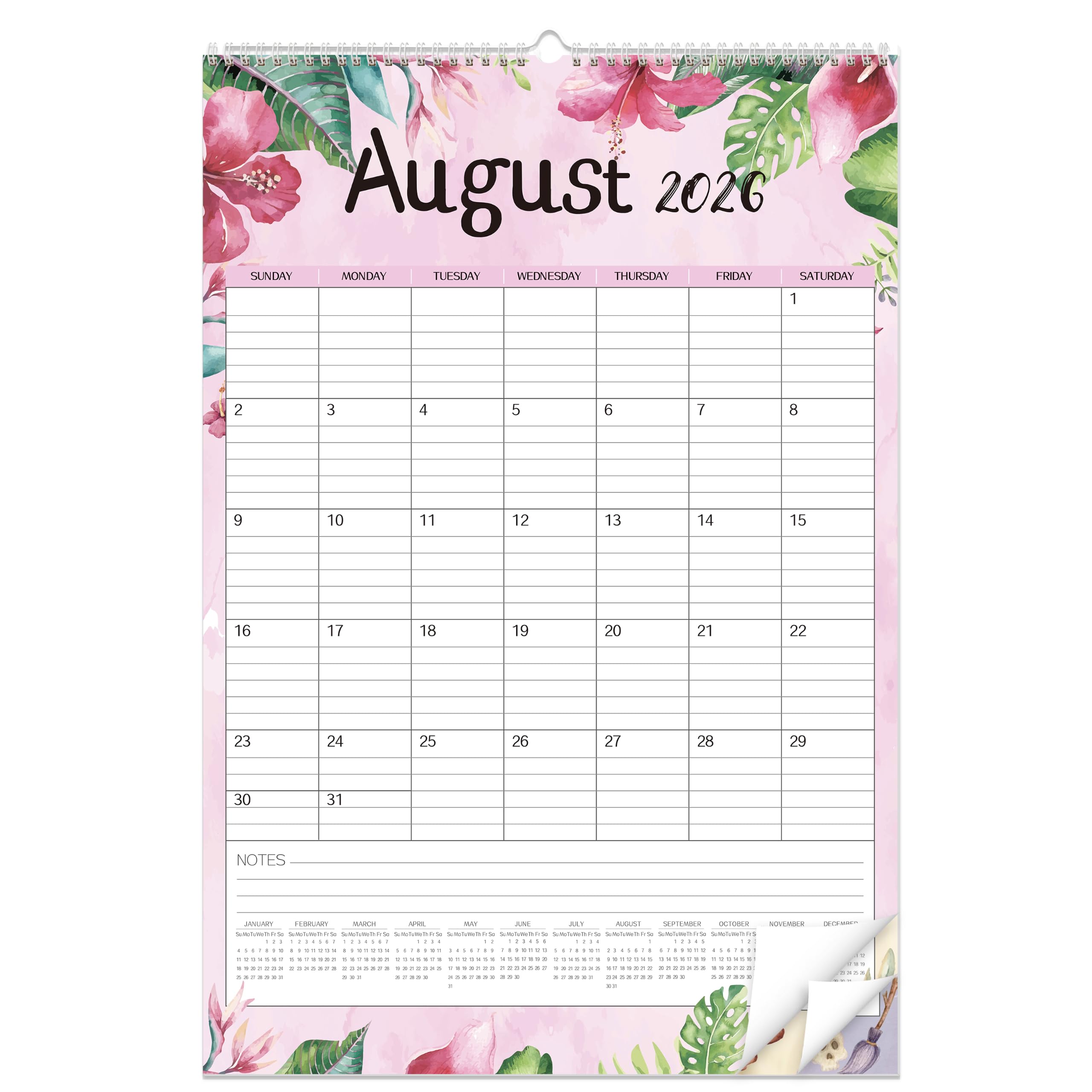 GuassLee Large Wall Calendar 2026-2027,19-Month Vertical Wall Calendar Runs from Jun. 2026 to Dec. 2027, 22"x15" Hanging Monthly Planner with Thick Paper Watercolor Design for Easy Organizing