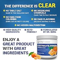 Vista 5 de Dr. Berg Zero Sugar Hydration Keto Electrolyte Powder - Mejorado con 1000 mg de potasio y sal rosa real del Himalaya (no sal de mesa) - Suplemento