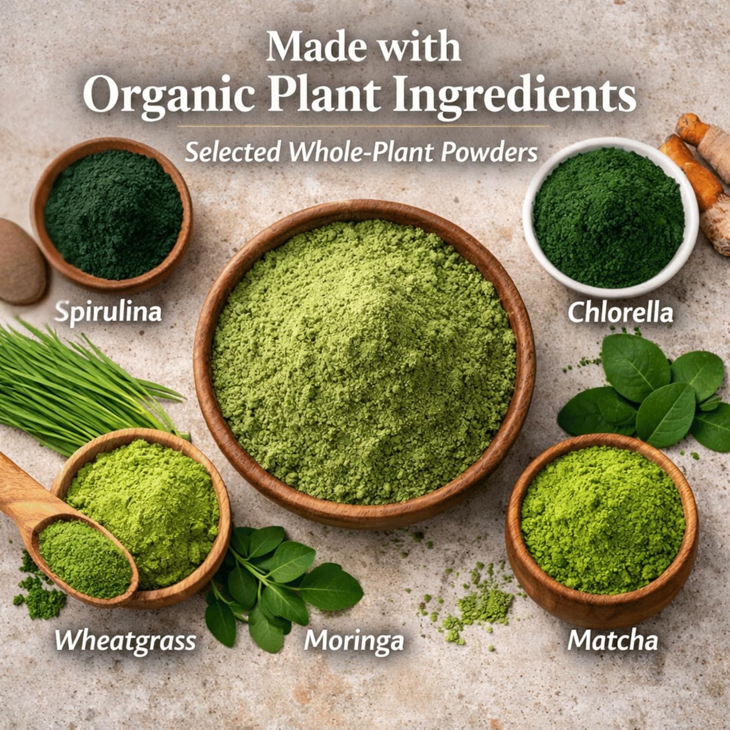 Super Greens Powder - Citrus Punch Flavor - Made with Organic Plant Ingredients, Spirulina, Prebiotic Fiber, Probiotic Culture & Ashwagandha - 28 Servings - Third-Party Tested