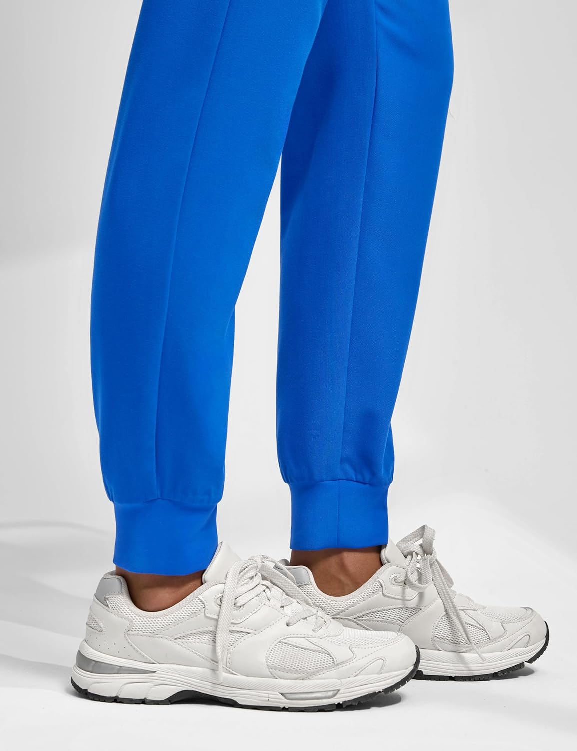 Womens High Waisted Jogger Scrub Pants - Soft Stretch Yoga Waistband Medical Bottoms with 7 Pockets Anti-Wrinkle - Image 5