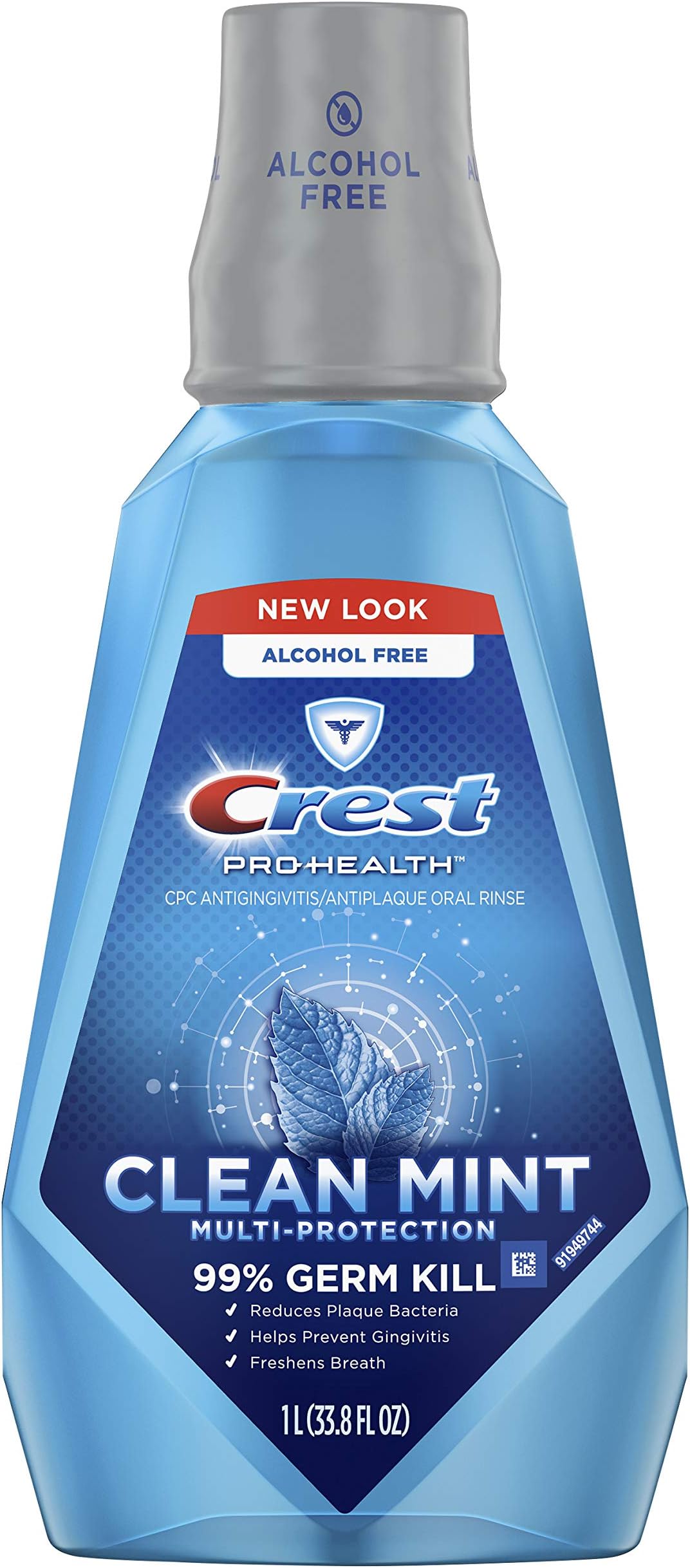 Crest ProHealth Multi-Protection Refreshing Mouthwash Clean Mint 33.8 fl oz