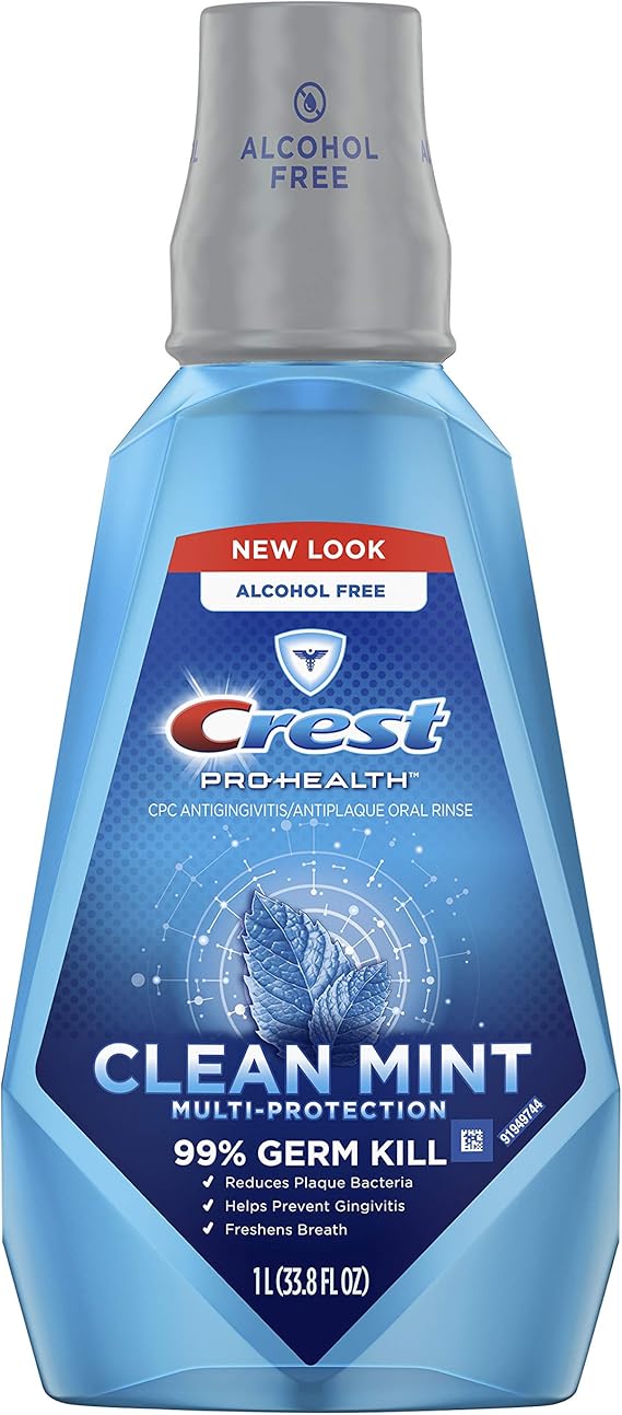 Crest ProHealth MultiProtection Refreshing Mouthwash Clean Mint 33.8 fl oz Health