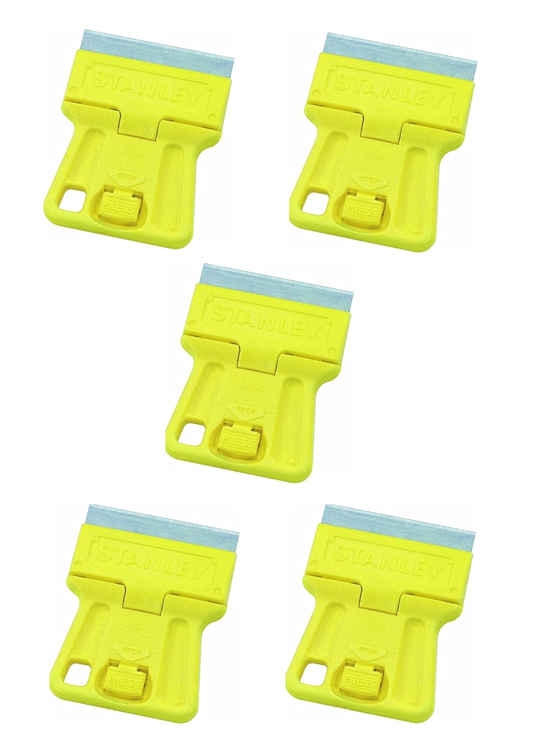 Stanley 28-100 1-3/16" High Visibility Mini Razor blade scraper (5 Pack)