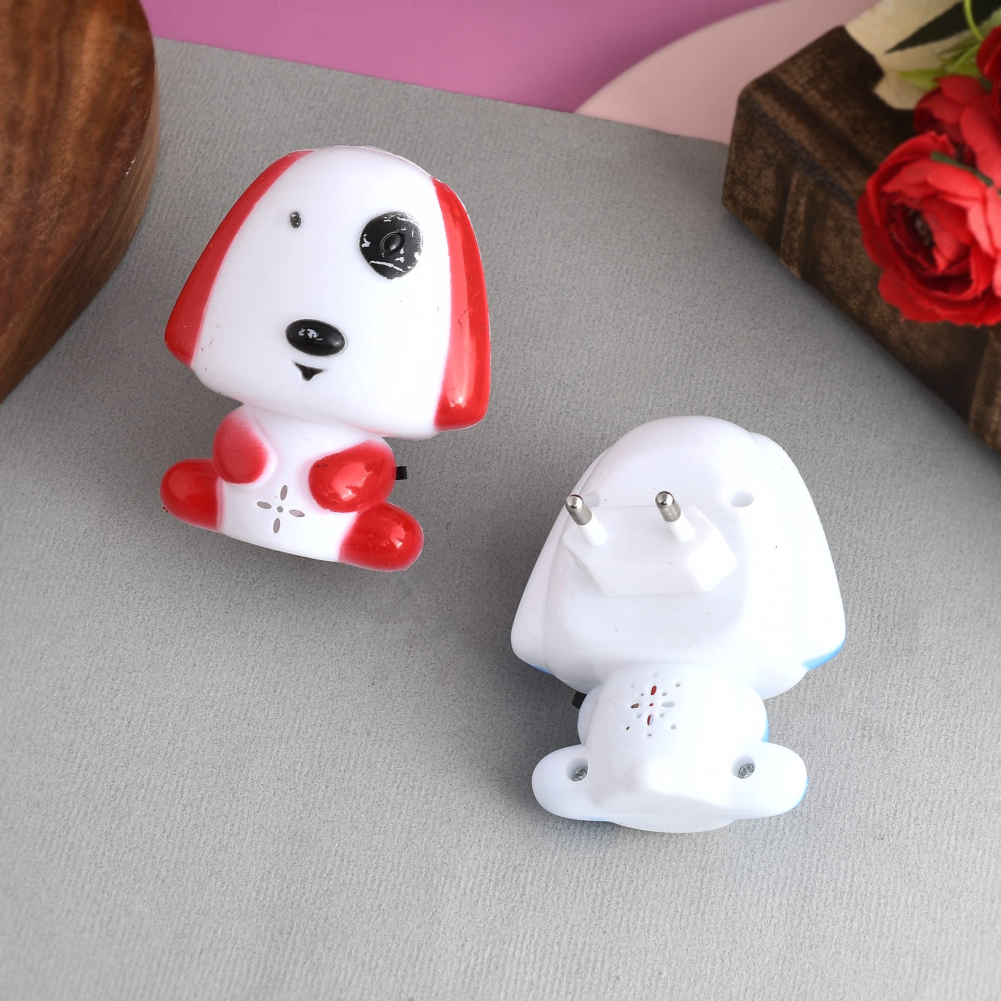 ascension Plastic 1Pcs Night Lamp LED Light for Baby Kids Toddler Cute Cartoon Dog Animals Switch Plug in Lighting Night Lamps for Kids Return Gifts Bedroom Night Lamp(Random Color),Multicolor - Image 3 thumbnail