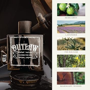 Tru Western Outlaw Mens Cologne - Refreshing Bergamot, Lavender and Fir Balsam for a Sensual Aroma - 3.4 fl oz