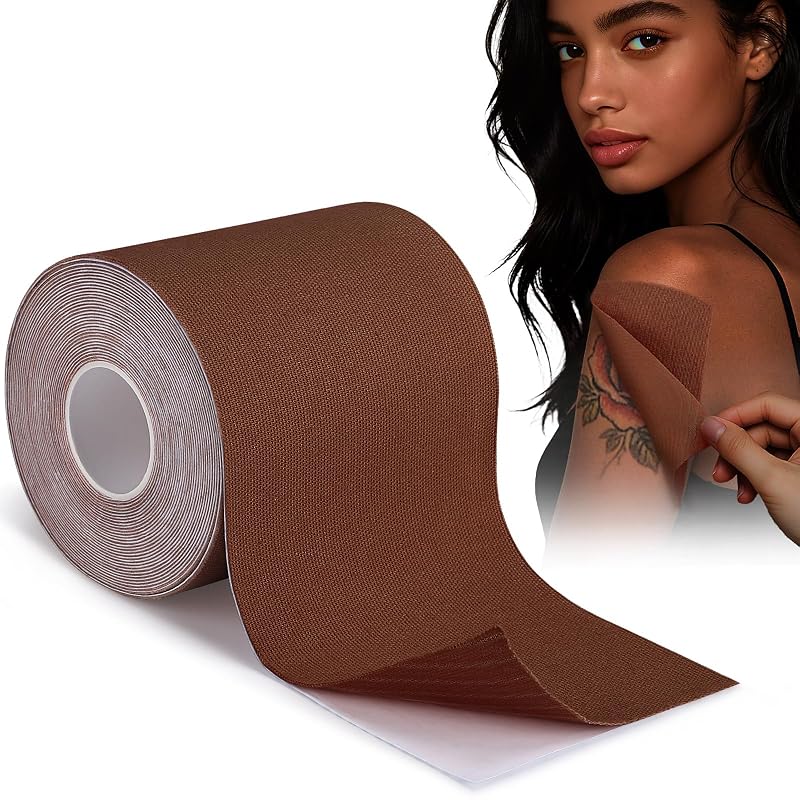 Fita para Cobertura de Tatuagem Udefineit, 7,62 cm de Largura, Marrom-Chocolate