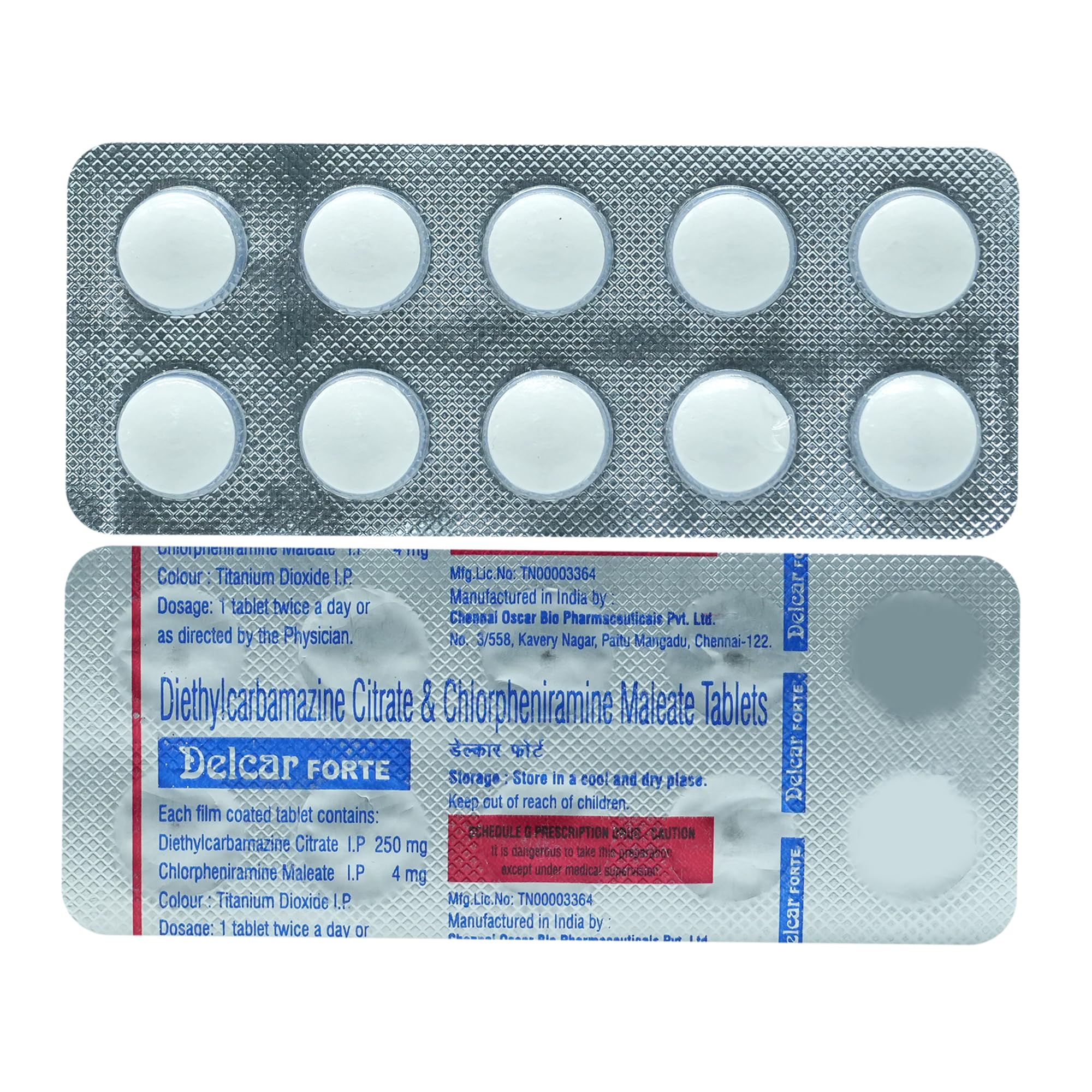 Delcar Forte - Strip of 10 Tablets