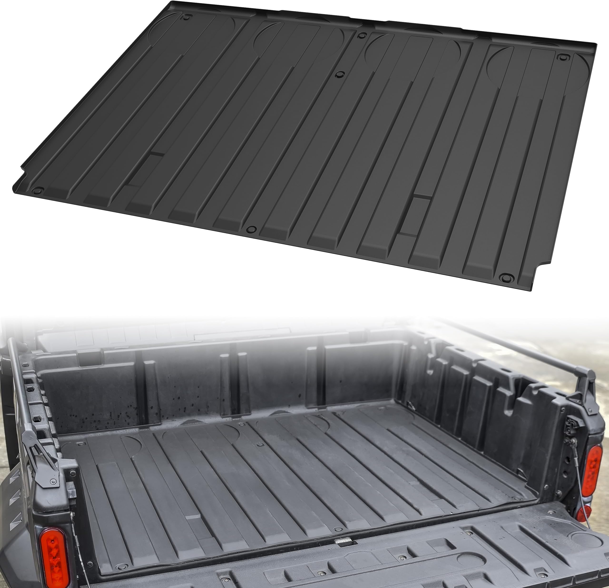 SAUTVS TPE Cargo Bed Mat Liner for Can Am Defender, Rubber Rear Cargo Bed Mat All Weather Protector Slush Liner for Can-Am Defender HD5 HD7 HD8 HD9 HD10 MAX 2016-2025 Accessories