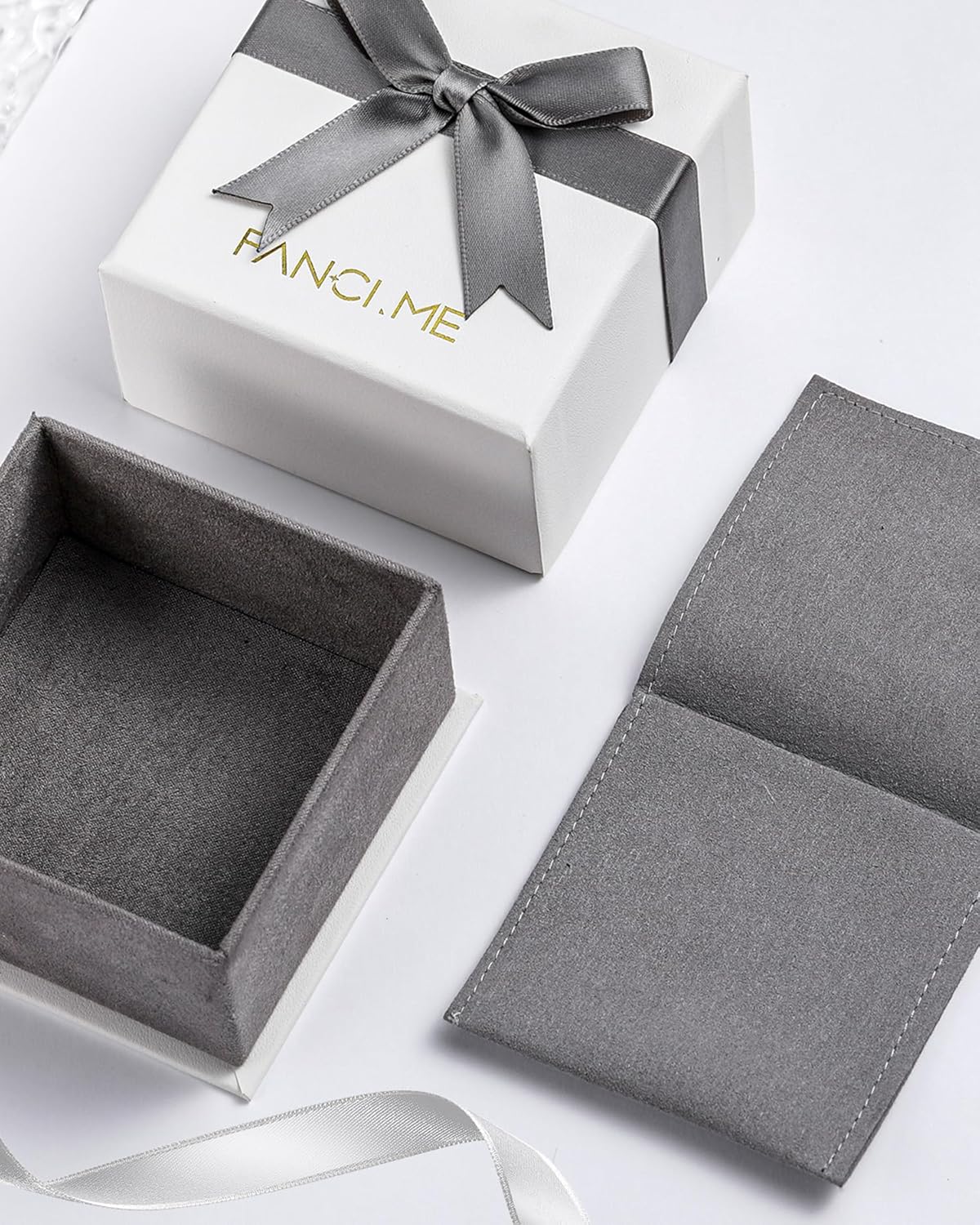 FANCIME 14K Solid White Gold Rose Pendant with Sterling Silver Chain Heart Birthstone Gemstone Fine Jewelry Mothers Day Gifts for Women Her - Image 6