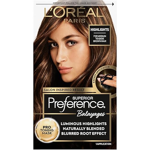 Miniatura 1 de LOreal Paris Kit de balayage de preferencia superior tinte para el cabello para resaltar en casa con máscara de tonificación profesional marrón