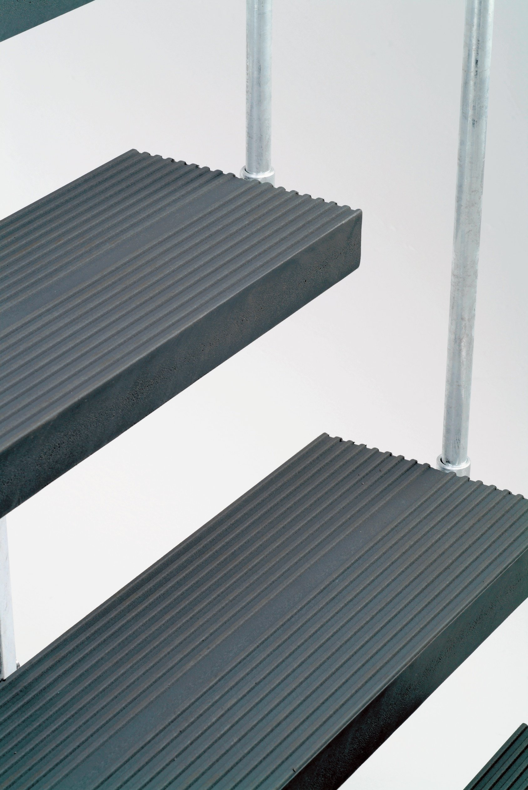 DOLLE TRIMAX Stufe für Außentreppen 100 x 22 x 4 cm anthrazit glasfaserverstärkter Kunststoff sicherer Tritt