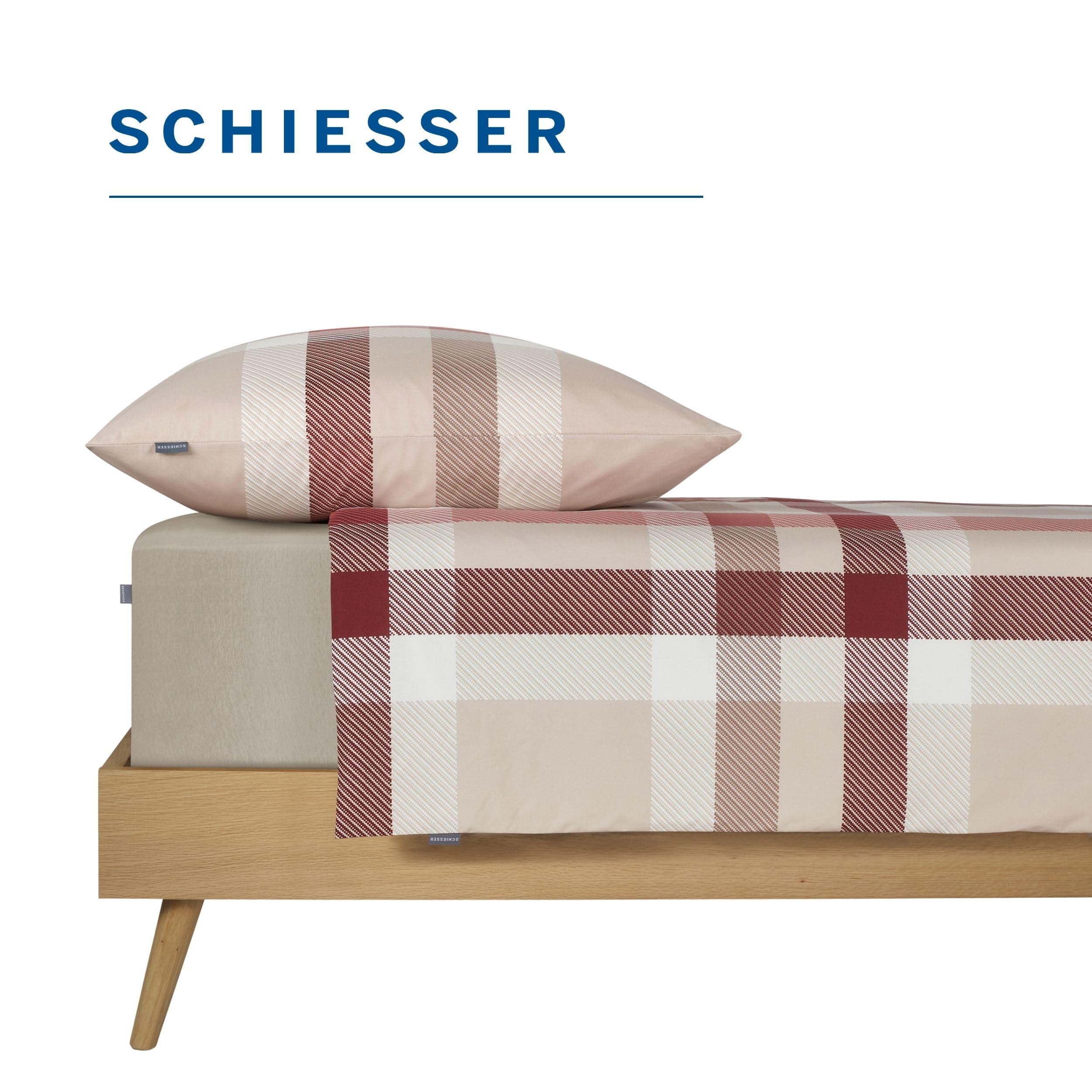 Schiesser Spannbettlaken Elli - 97/3-180 x 200 cm - Helltaupe