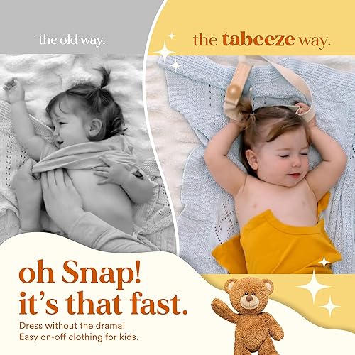 Vista 6 de Shoulder Side Snap Baby Tee with Top Snaps, As Seen on Shark Tank, 100% GOTS Organic Cotton, Toddler Boy/Girl Clothes