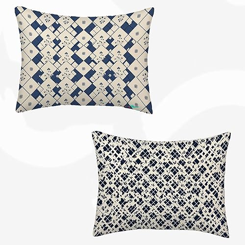 Federe Cuscini Divano Reticolo 30x50cm Set di 2 Cuscini Divano,