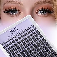 Vista 39 de B&Q Racimos de pestañas finas completos B49, racimos de pestañas 156 piezas, extensiones de pestañas cómodas en bandeja, 8-18 mm, pestañas