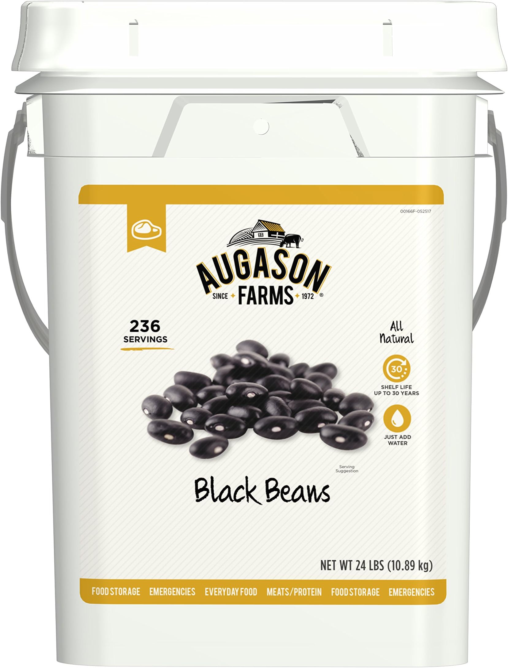 Augason Farms Black Beans Emergency Bulk Food Storage