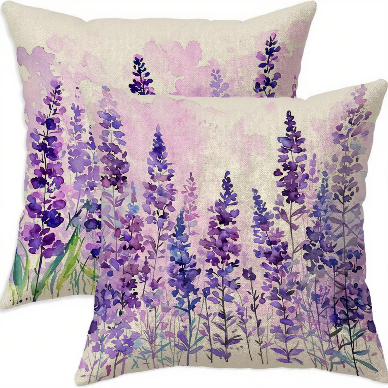 Housse coussin 70x70cm en lin double face vintage de qualité
