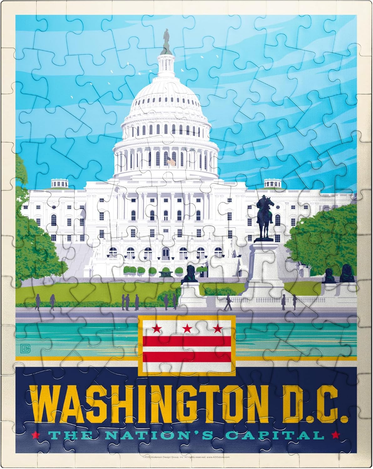 MyPuzzle Washington, DC: State Pride - Premium 500 Piece Jigsaw Puzzle for Adults