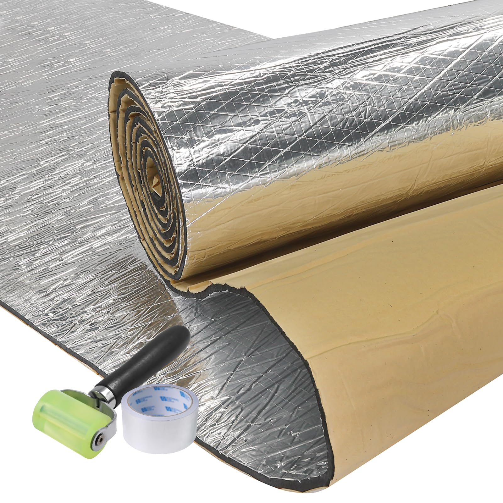 Uxcell 18-Piece Car Sound Deadener Mat – 10mm Thick Alumina Fiber Insulation For Doors, Hood & Floor (29 Sq Ft)