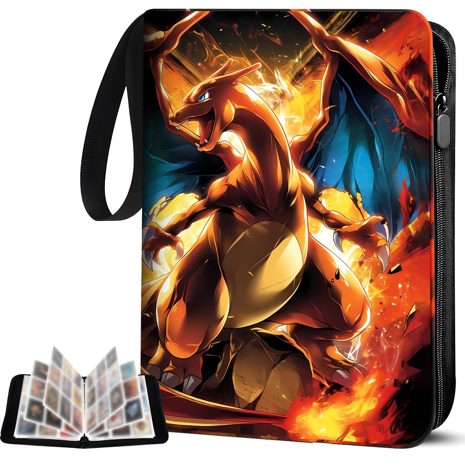 HSHHOOM 9 Pocket Card Binder, 50 Pages 900 Pockets Binder, PU Card Folder, Portable Card Book for Collector (900)