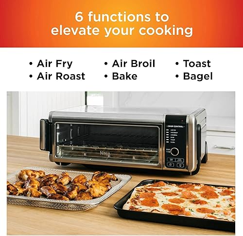 Miniatura 2 de Ninja SP100 Digital Air Fry Countertop Oven with 6-in-1 Functionality, Flip Up & Away Capability for Storage Space, with Air Fry Basket, Wire Rack &