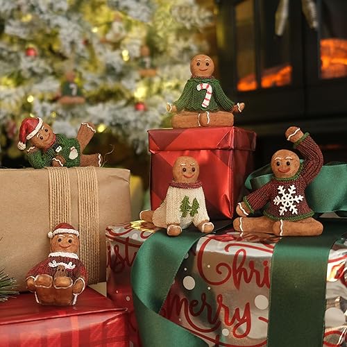 Miniatura 7 de Figuras de perezosos de yoga en suéteres feos de Navidad de 3 pulgadas, mini estatua de poliresina para decoración del hogar, intercambio de regalos