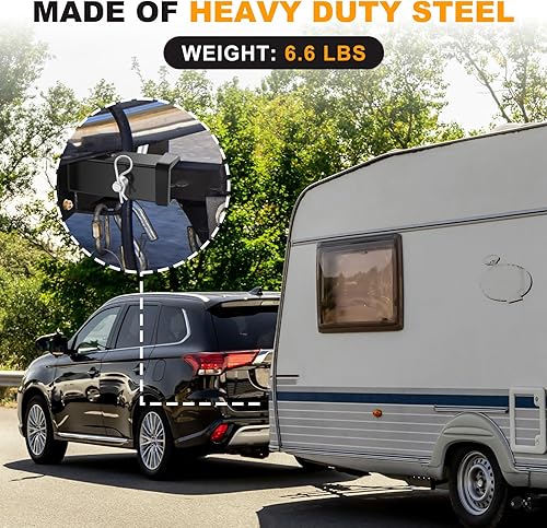 Miniatura 3 de DACK Soporte de pared de enganche, adaptador de tubo receptor atornillado, tubo de placa receptora de enganche de apertura de 2 pulgadas, receptor