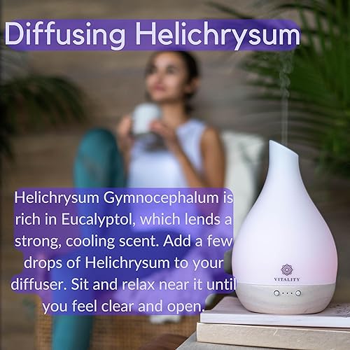 Miniatura 5 de Vitality Extracts Aceite esencial de helichrysum - 0.3 fl oz, helicriso gimnocéfalo, aromaterapia, cuidado de la piel, felicidad, alivio del estrés