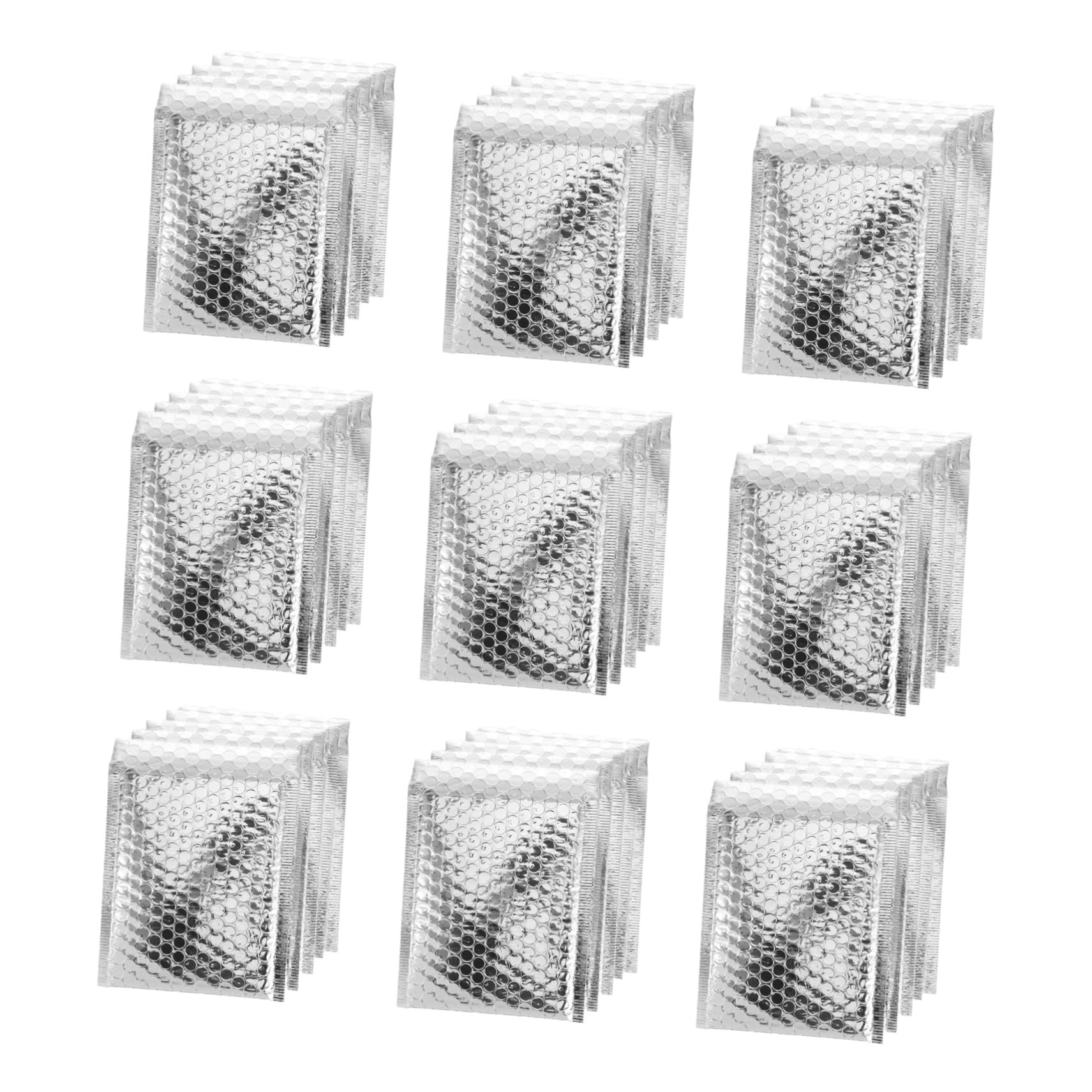 NOLITOY 100 pezzi Buste Imbottite con Bolle d Aria Argento Metallizzato Buste Spedizione Autoadesive Resistenti per Gioielli Accessori Moda e Piccoli Oggetti