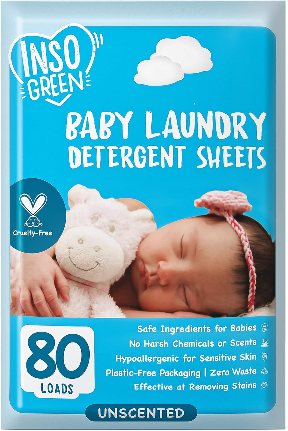 Baby Laundry Detergent Sheets for Infant, Toddler and