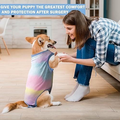 Vista 41 de Traje de recuperación de cirugía para perro, traje de recuperación quirúrgica para perro, macho y hembra, camisa esterilizada para poscirugía, cono