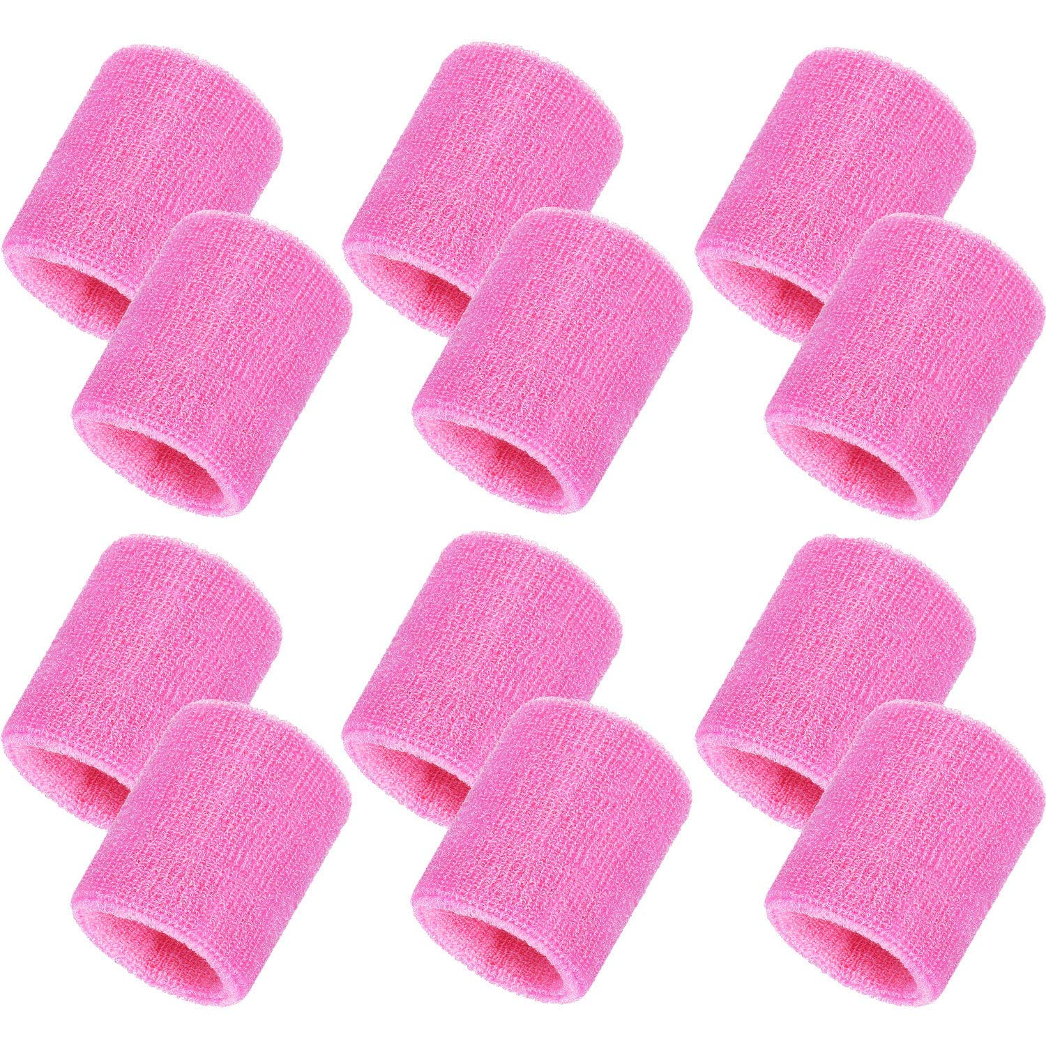 Bememo 12 Pcs Sweatbands Wrist Bands