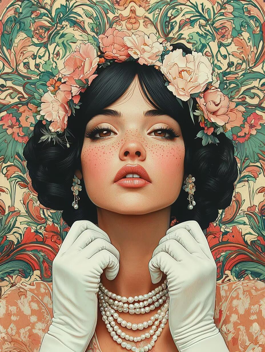 Frau mit Blumen Malen Nach Zahlen Erwachsene Anfänger, 80x100cm c-748 | Handgemalt Ölgemälde Kit für Mädchen Jungen ab 7 8 9 Jahre, Rahmenlos, für die Wanddekoration zu Hause, DIY Acrylmalerei