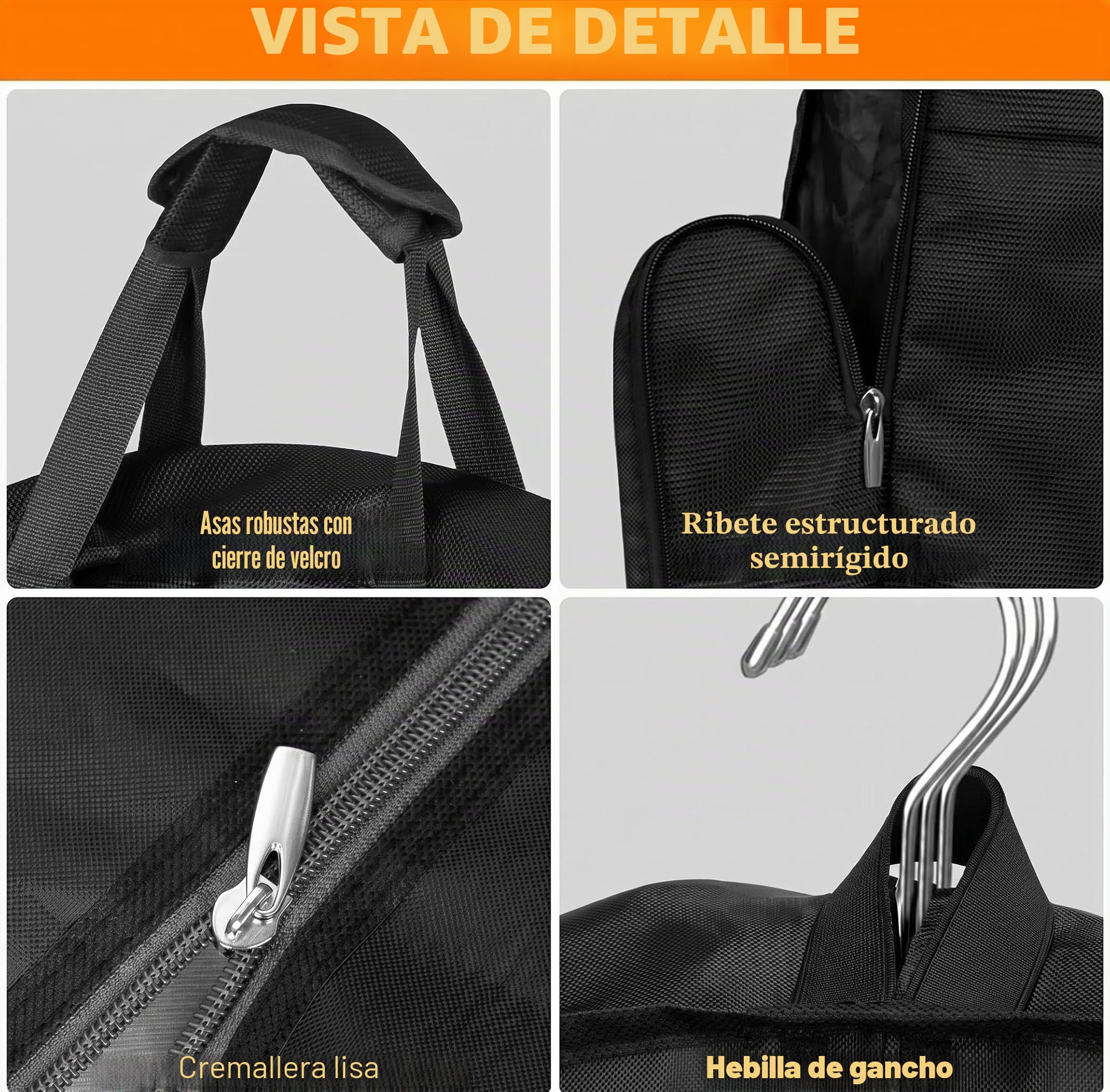 Bolsas de viaje resistentes 43 pulgadas, impermeables, para hombre y mujer, con asa y bolsillo grande, equipaje de mano para viajes de negocios, color negro, Black2, 109 cm