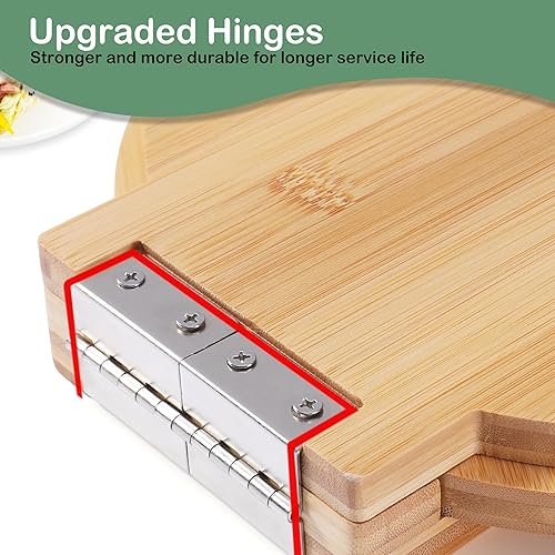 Miniatura 4 de ZUJJAFY Prensa de tortilla de bambú de 10 pulgadas con 100 papeles pergaminos, prensa de tortilla mexicana casera para tortillas de pataconera