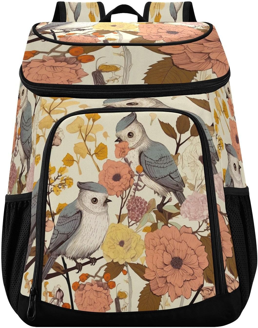 Cute Birds Cooler Backpack 36 Cans Leakproof Waterproof Backpack Cooler Bag Beach Accessories for Women and Men Travel Camping Fishing Backpack