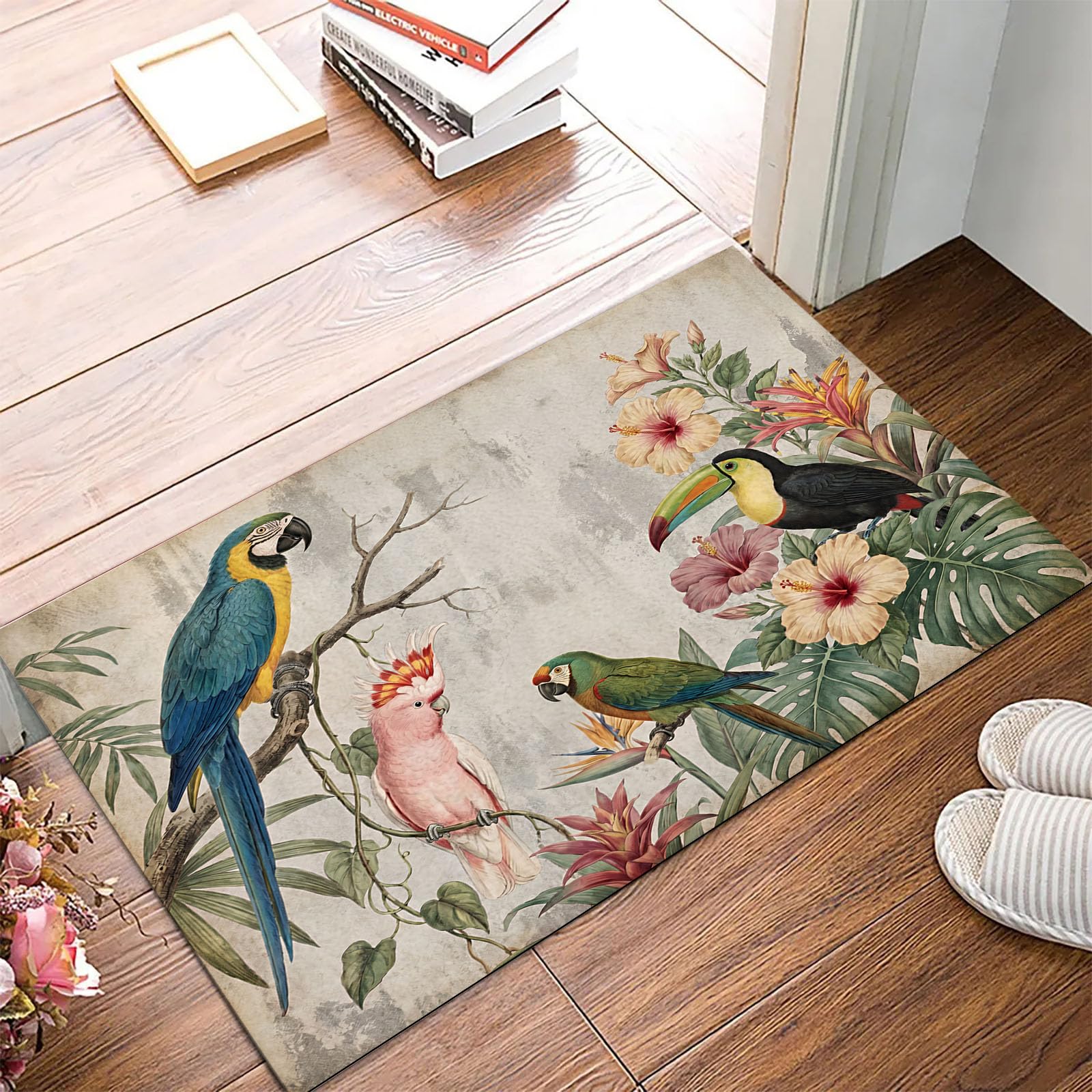 Tapis absorbant jungle lavable en machine pour une entrée toujours propre