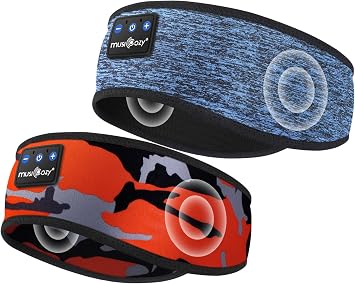 MUSICOZY Sleep Headphones Wireless Bluetooth Headband, Music Sports Sleeping Headband Headphones for Workout, Jogging, Yoga