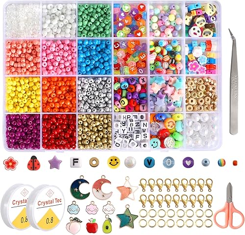 Miniatura 8 de Juego de 35000 cuentas de semillas 120 de 0.079 pulgadas para manualidades, pulseras, collares, anillos, kits de fabricación de anillos de cristal,
