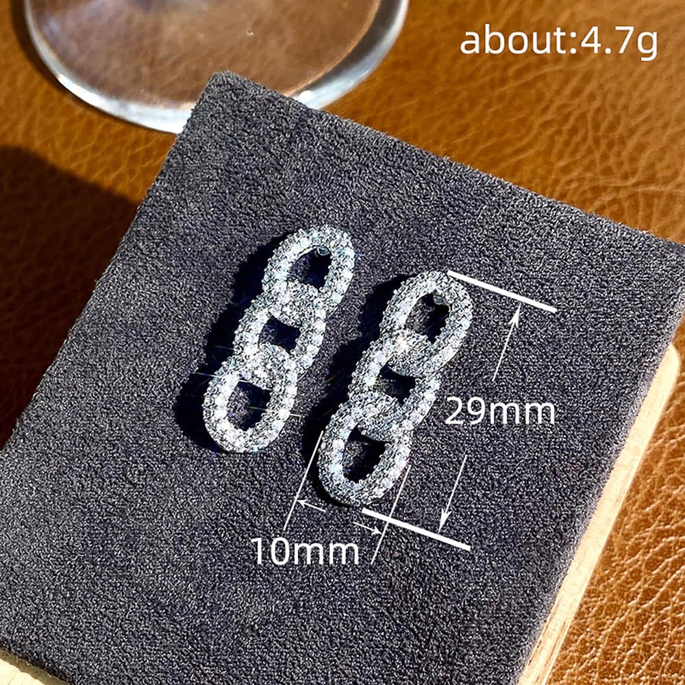 Geometric Chains Linked Dangle Earrings for Women Modern Fashion Jewelry