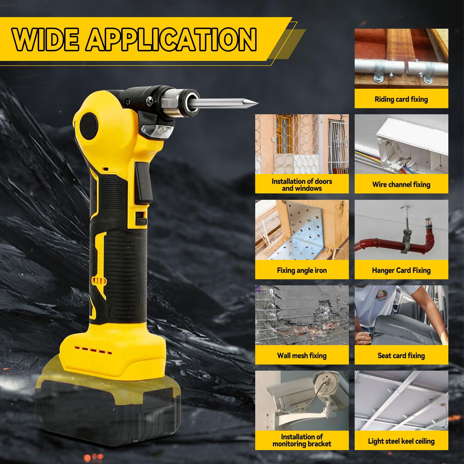 Marteau automatique Dewalt 20 V, marteau à clou électrique avec tête réglable, pince magnétique pour bois et métaux mous