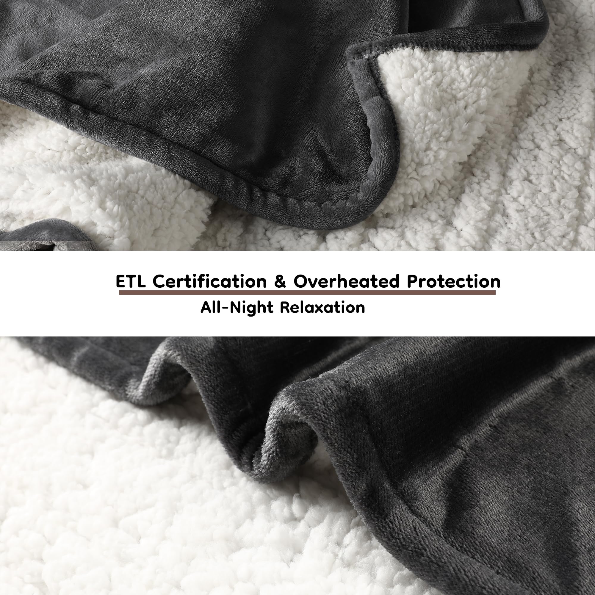 Best Queen Size Heated Blanket Picks for 2026 1 LaffyLo Electric Heated Blanket Full Size 72 x 84, Fast Heating Blanket, Dual-Si — product photo