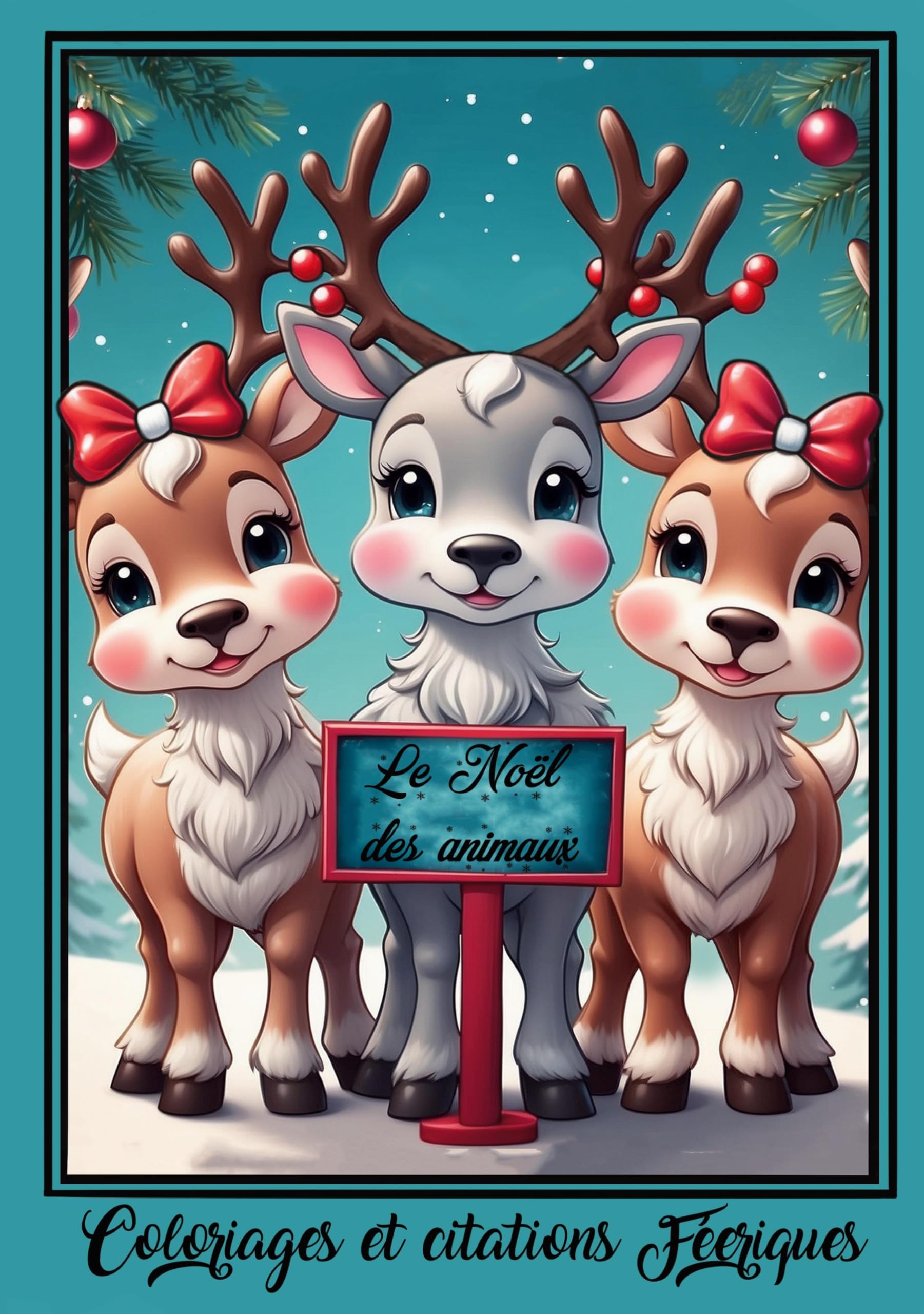 Coloriages et citations Féeriques: Le Noël des animaux