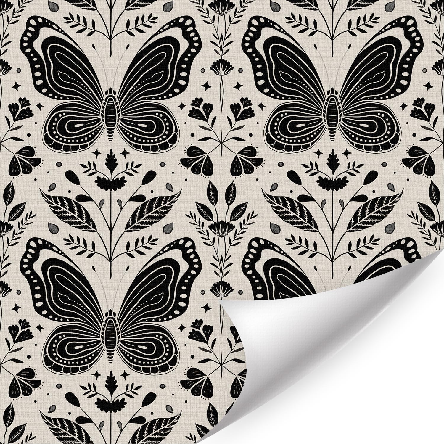 ANHUIB Blumen Tapete Selbstklebende Blätter Pflanzen Tapete 44x300cm Blumentapete für Schrank Fototapete Selbstklebend Floral Wohnzimmer Deko Wasserdicht Möbelfolie Pflanzen Klebefolie Schlafzimmer