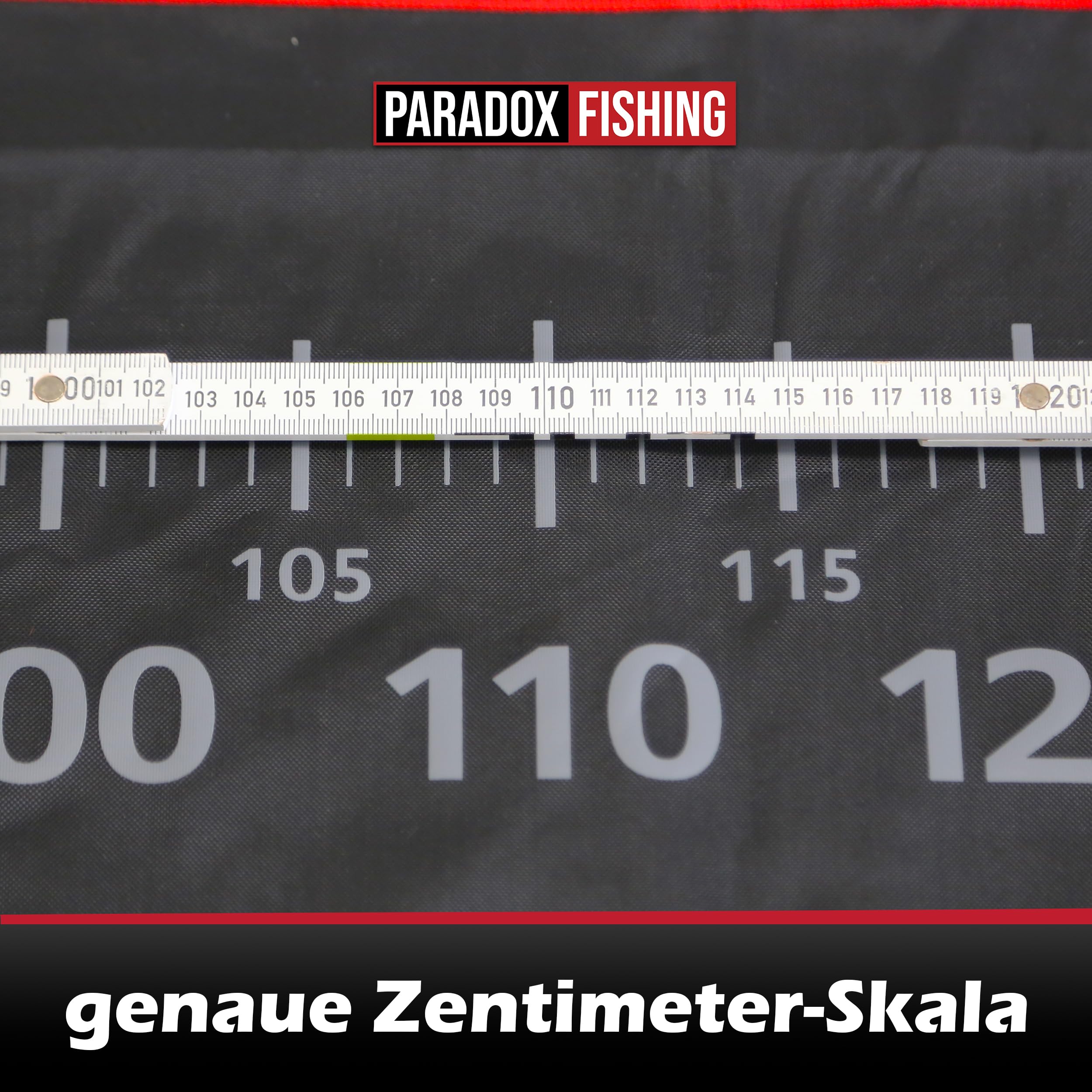 Paradox Fishing Mata wędkarska, 140 x 35 cm, taśma miernicza, mata do ściągania