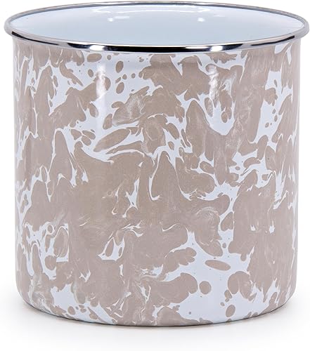 Golden Rabbit Esmalte - Patrón de remolino gris pardo - Soporte para utensilios