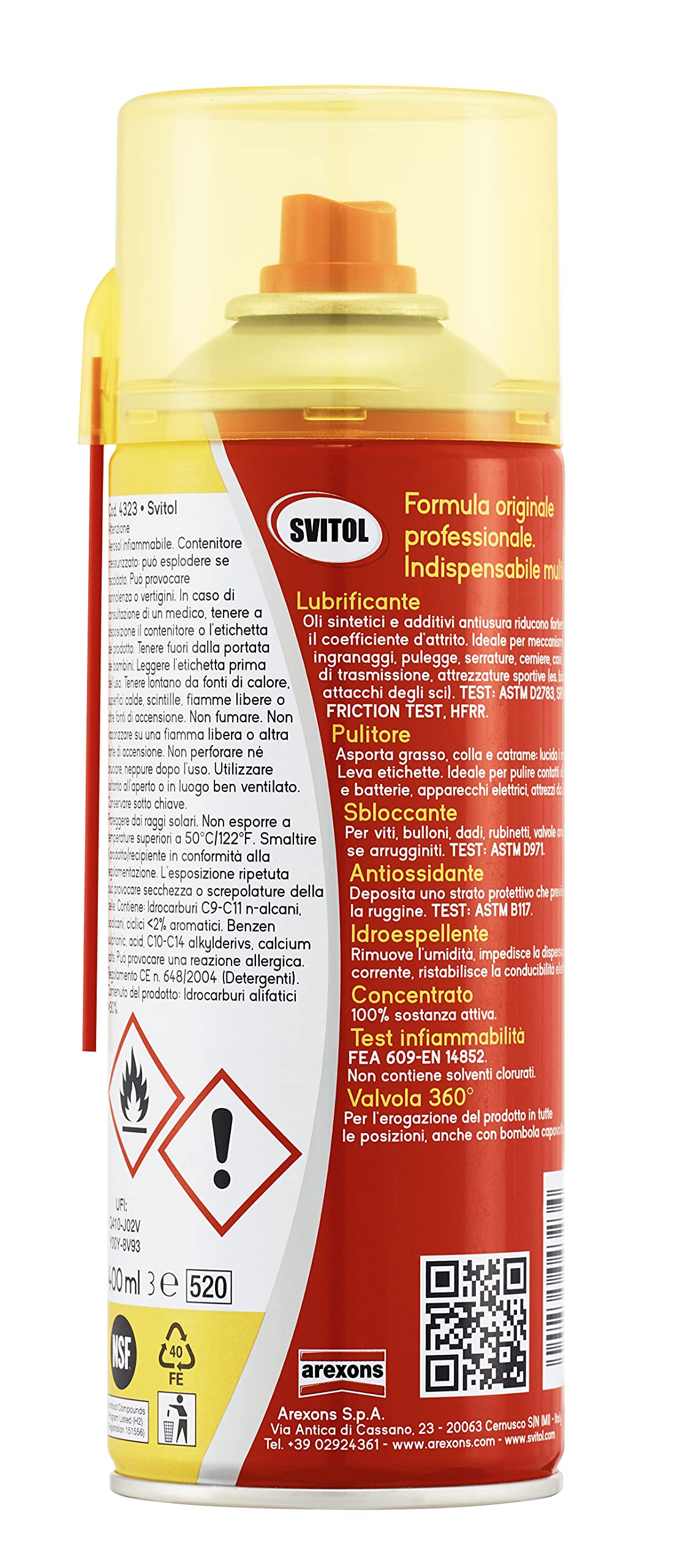 SVITOL, Arexons Débloquant pulvérisateur 400 ml avec paille