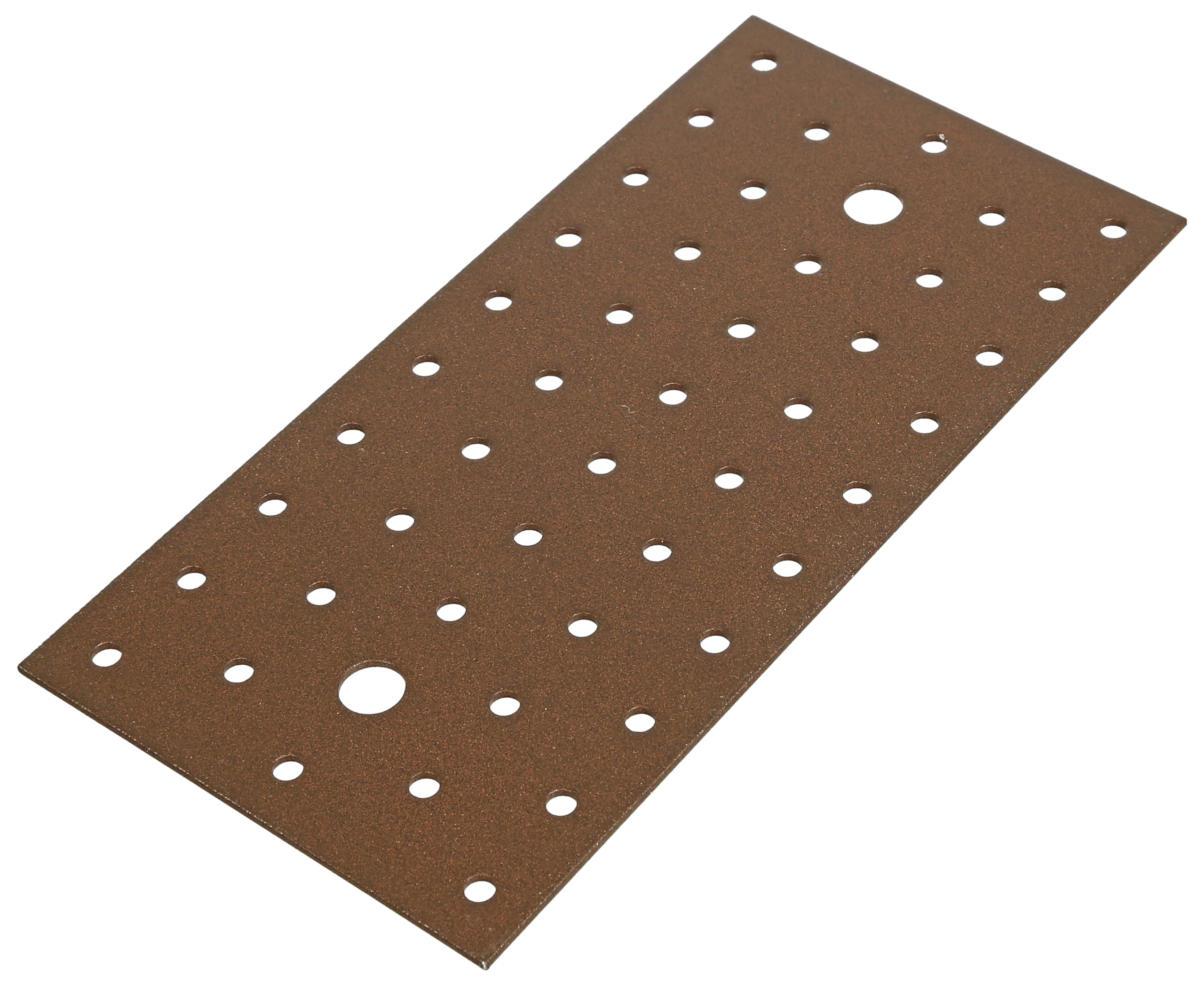 Alberts 822361 DURAVIS® Plaque multi-trous | couleur rouille, à couche duplex | taille 200 x 100 x 2 mm | kit de 25